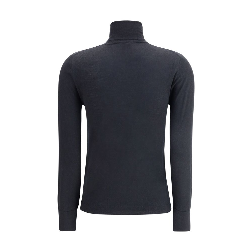 Black Cashmere Turtleneck - ventzia