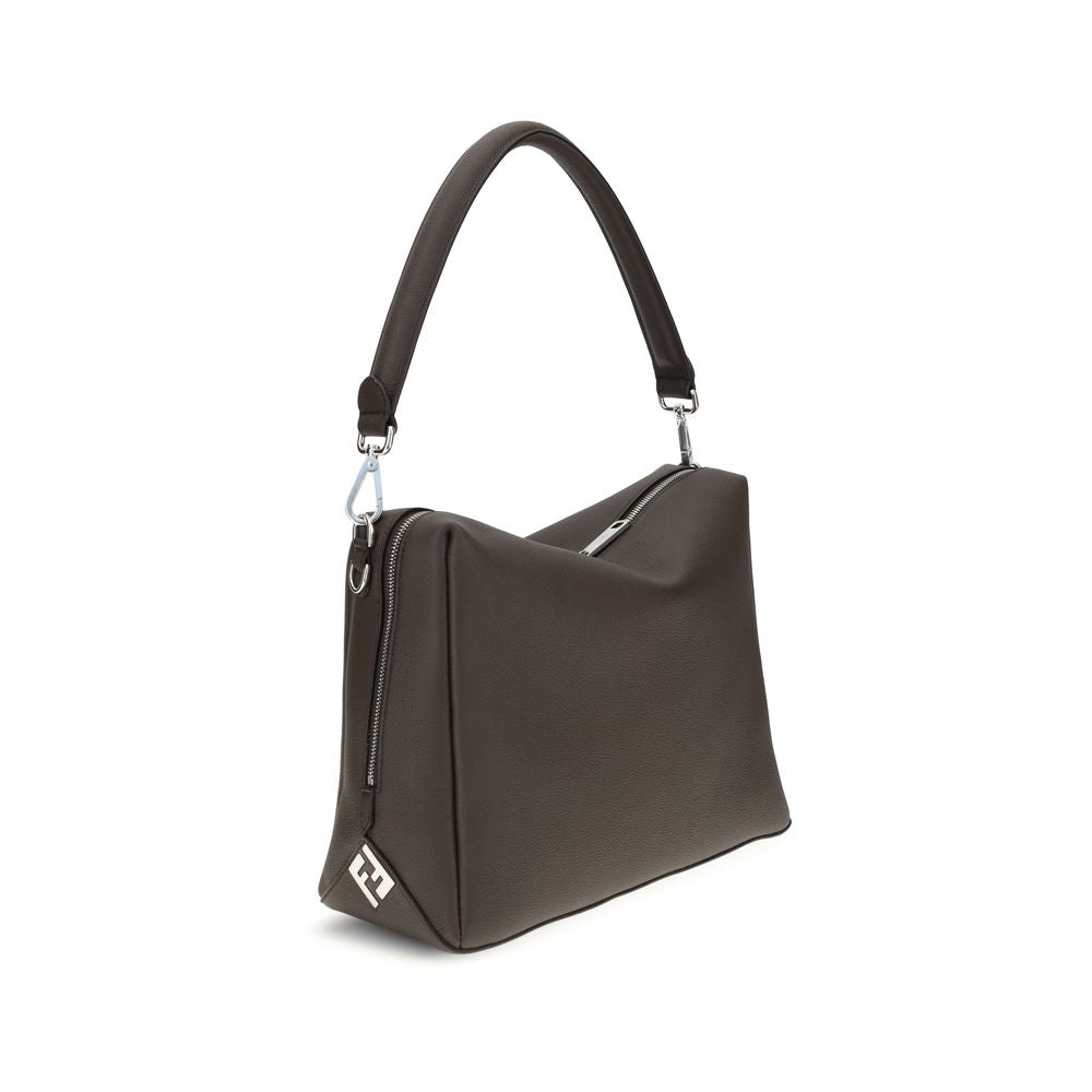 Brown Calf Leather Bos Taurus Shoulder Bag - ventzia
