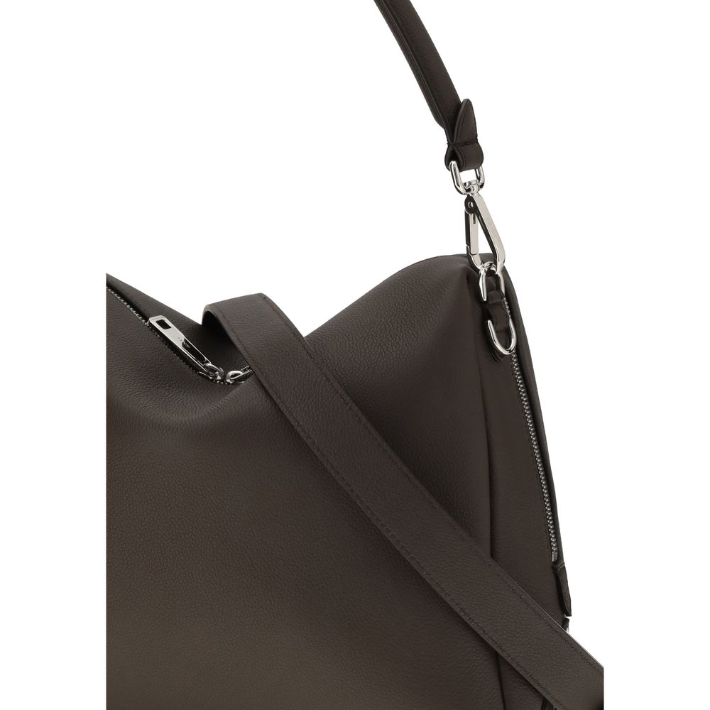 Brown Calf Leather Bos Taurus Shoulder Bag - ventzia