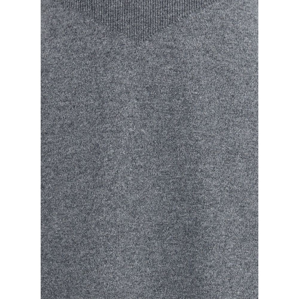 Gray Cashmere Casual Dress - ventzia