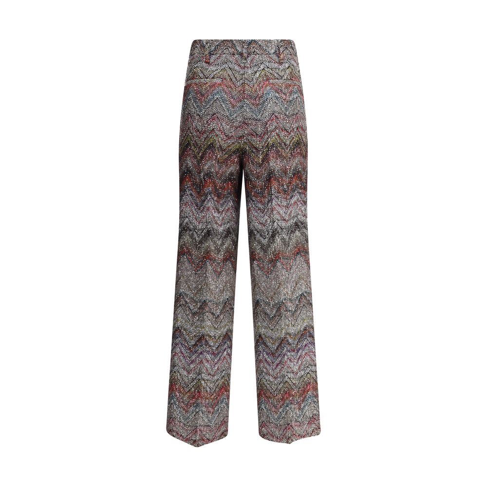 Multicolor Viscose Casual Pants