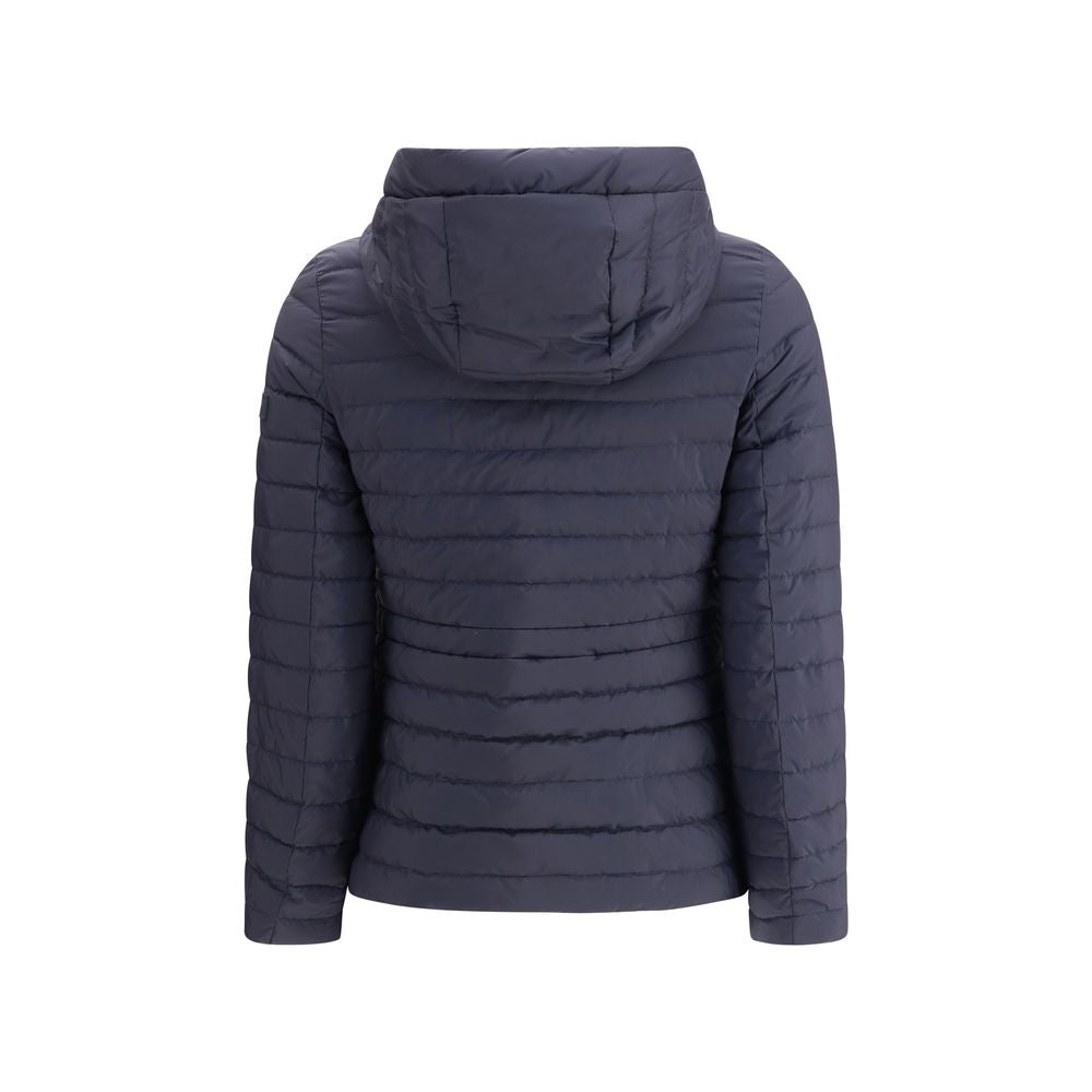 Blue Nylon Full-Length Jacket - ventzia