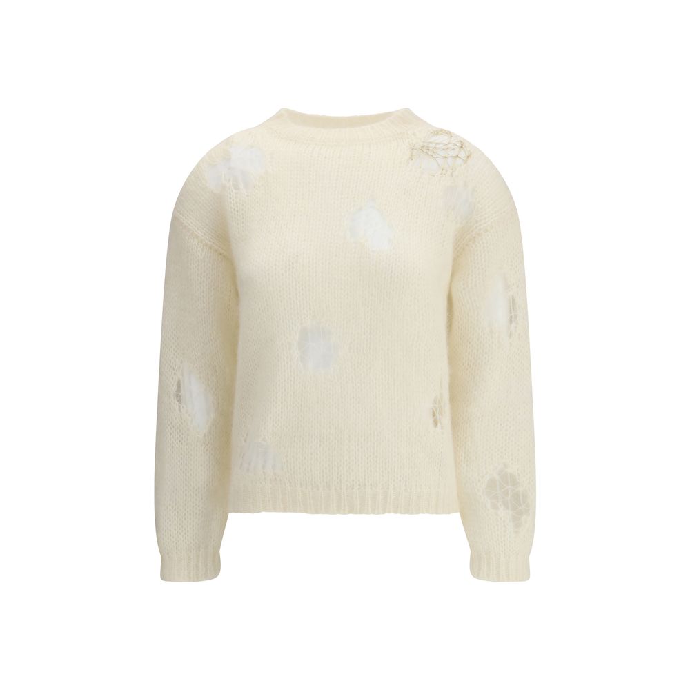 Cream Mohair Sweatshirt - ventzia