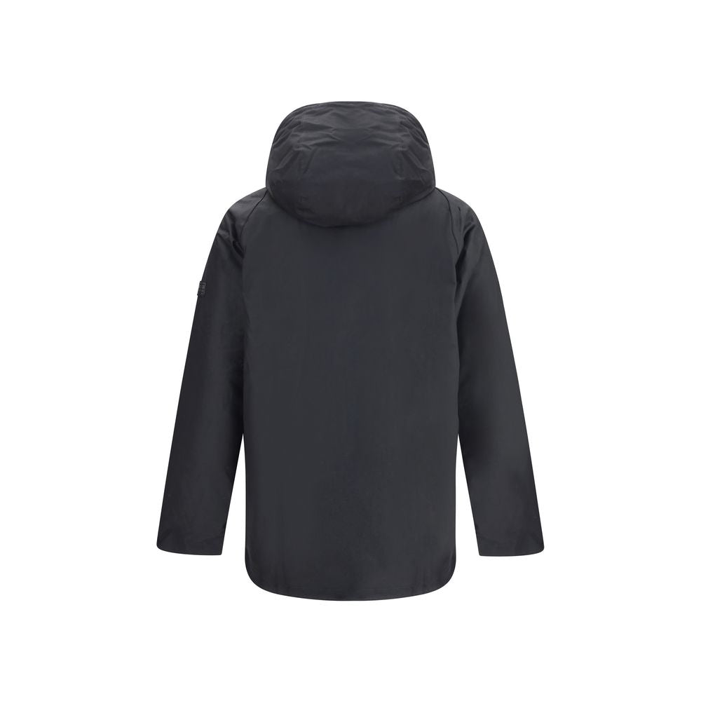 Black Cotton Parka - ventzia