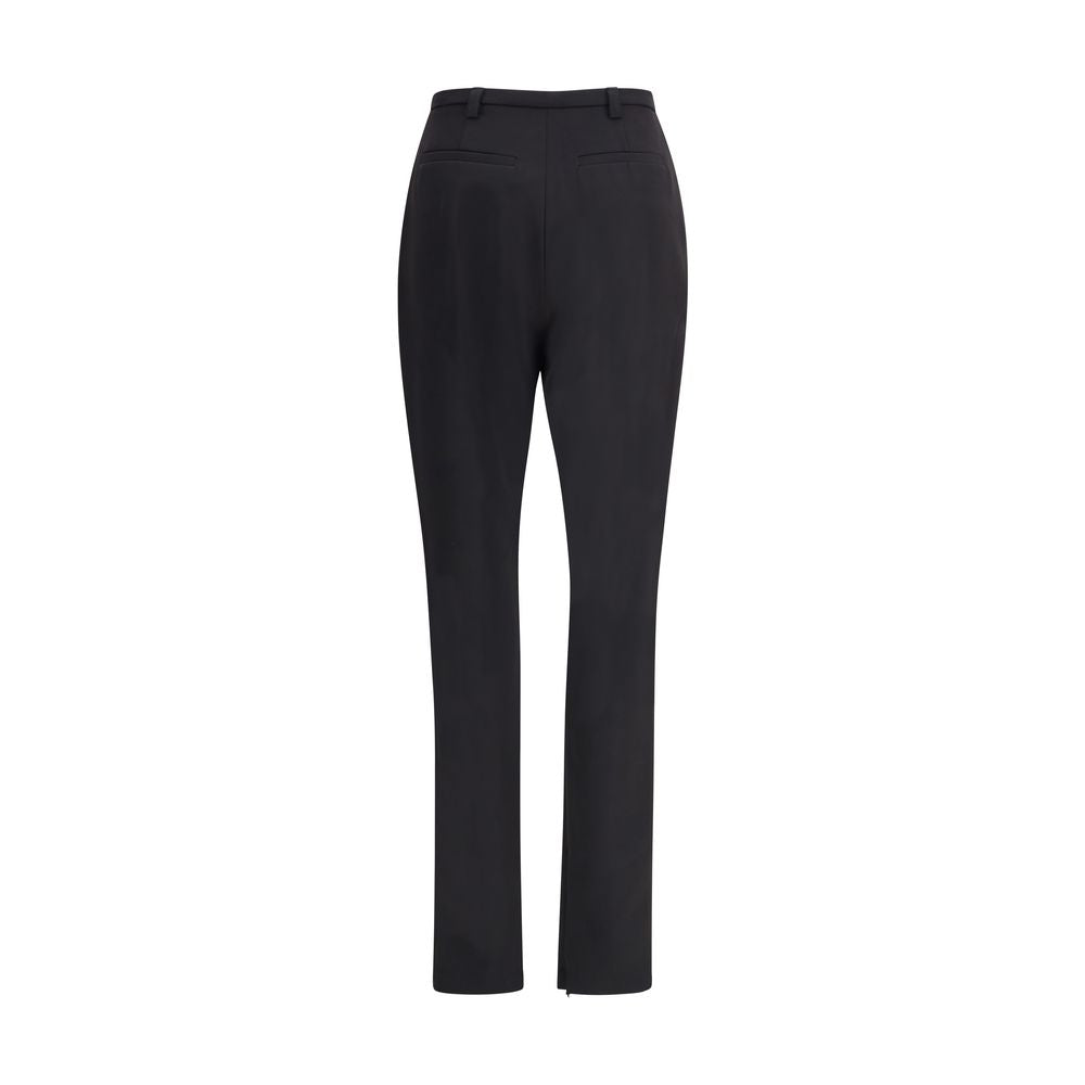 Black Polyester Skinny Pants - ventzia