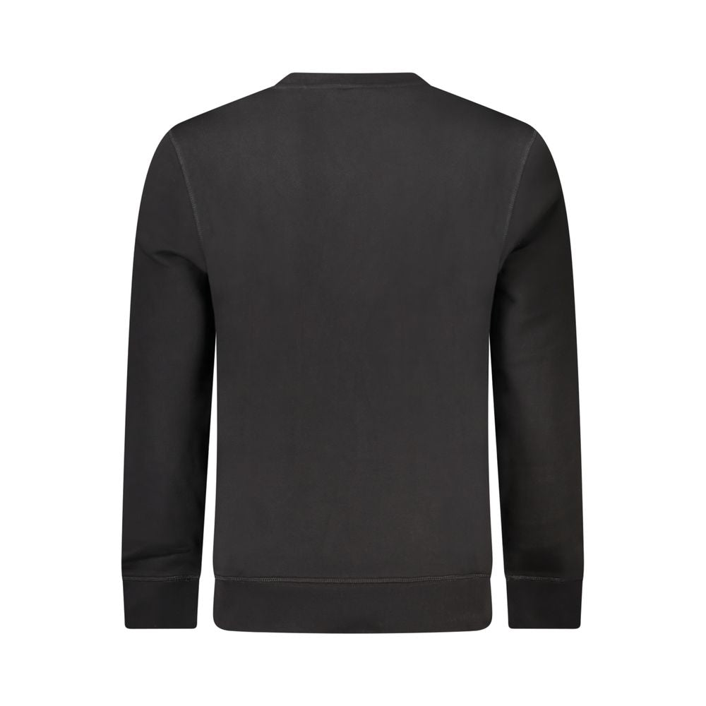 Black Cotton Men Sweater