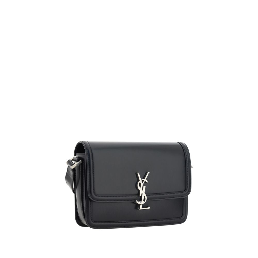 Black Calf Leather Bos Taurus Shoulder Bag - ventzia