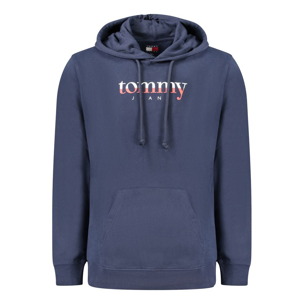 Blue Cotton Men's Hooded Sweatshirt - ventzia