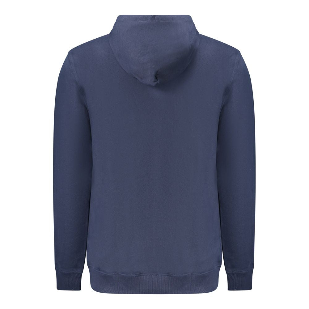 Blue Cotton Men's Hooded Sweatshirt - ventzia