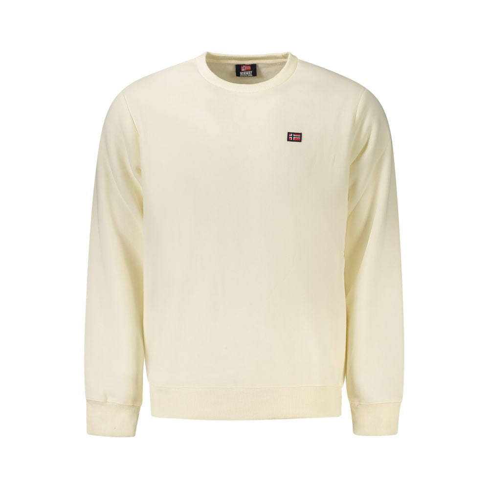 White Cotton Men Sweatshirt - ventzia