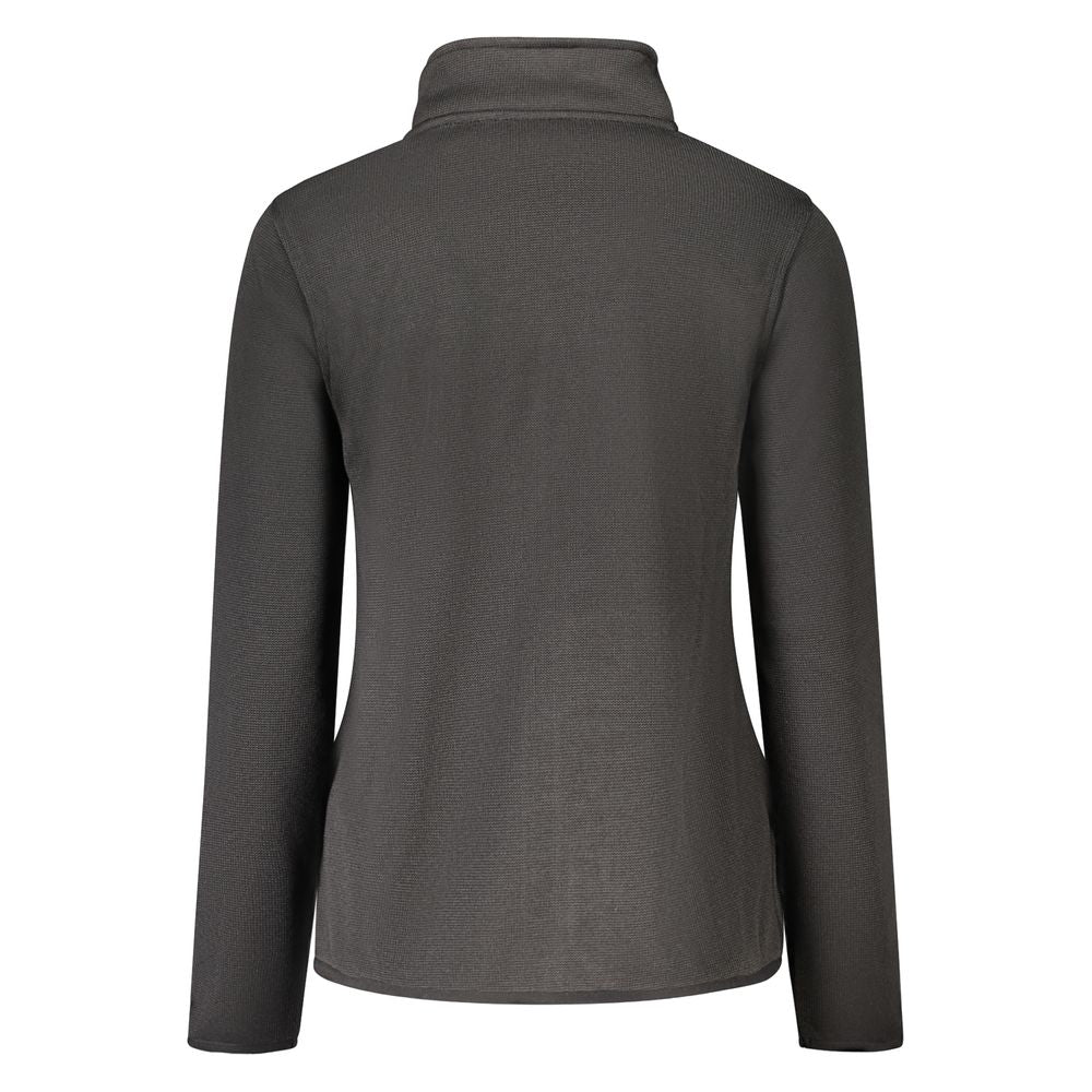 Black Polyester Women Sweatshirt - ventzia