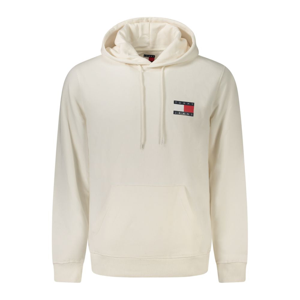 White Cotton Men's Hooded Sweatshirt - ventzia