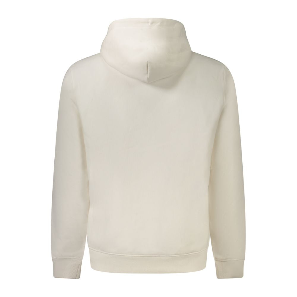 White Cotton Men's Hooded Sweatshirt - ventzia