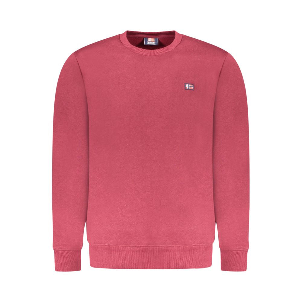 Red Cotton Men's Sweatshirt - ventzia