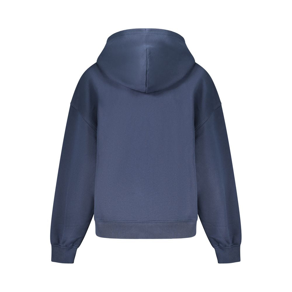 Blue Cotton Women Sweatshirt - ventzia