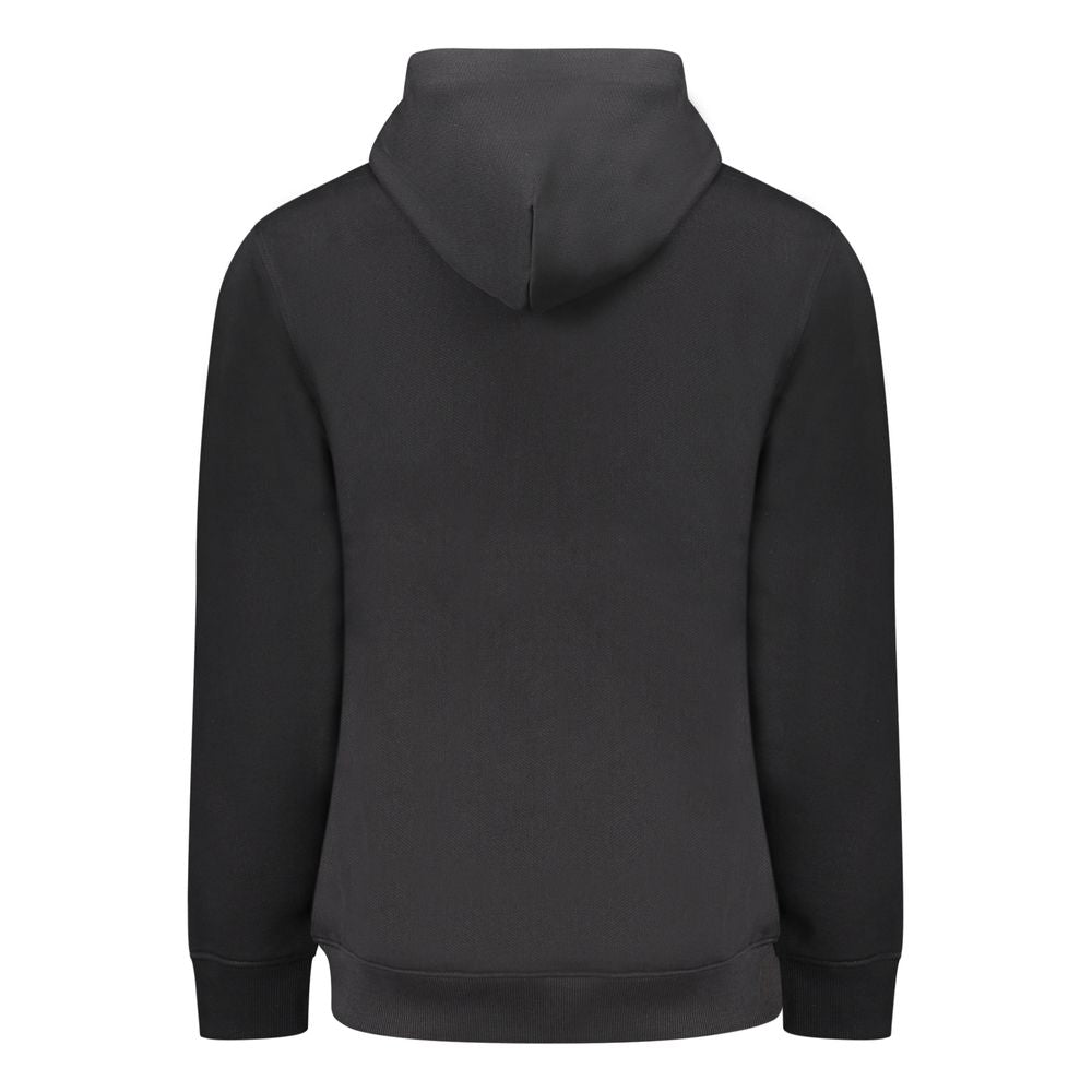 Black Cotton Men's Hoodie - ventzia