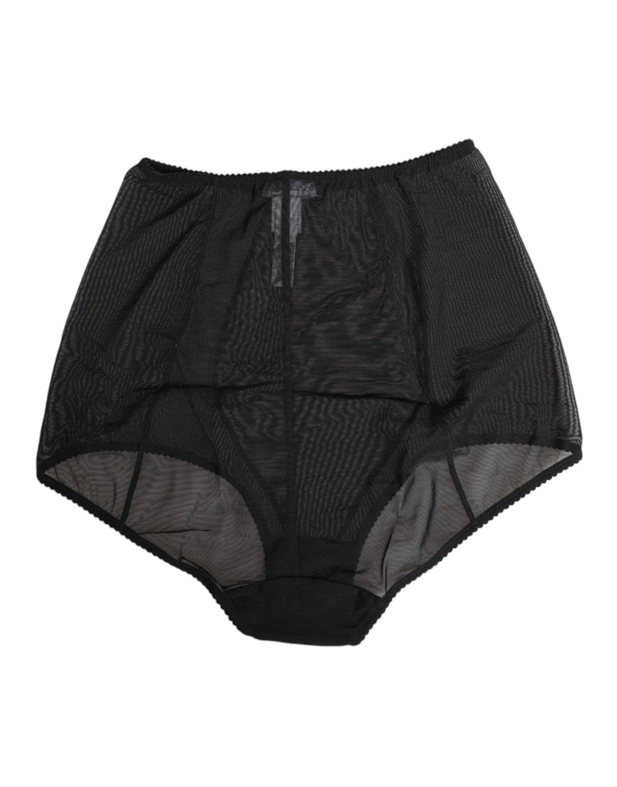 Black High Waist Mesh Sheer Shapewear Underwear - ventzia