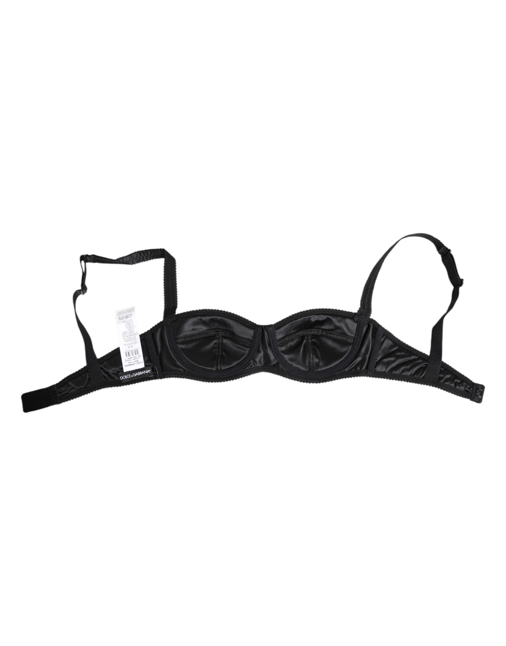 Black Silk Satin Wireless Lingerie Bra Underwear - ventzia
