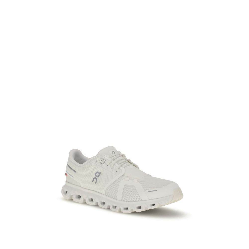 White Recycled Polyester Athletic Sneakers - ventzia