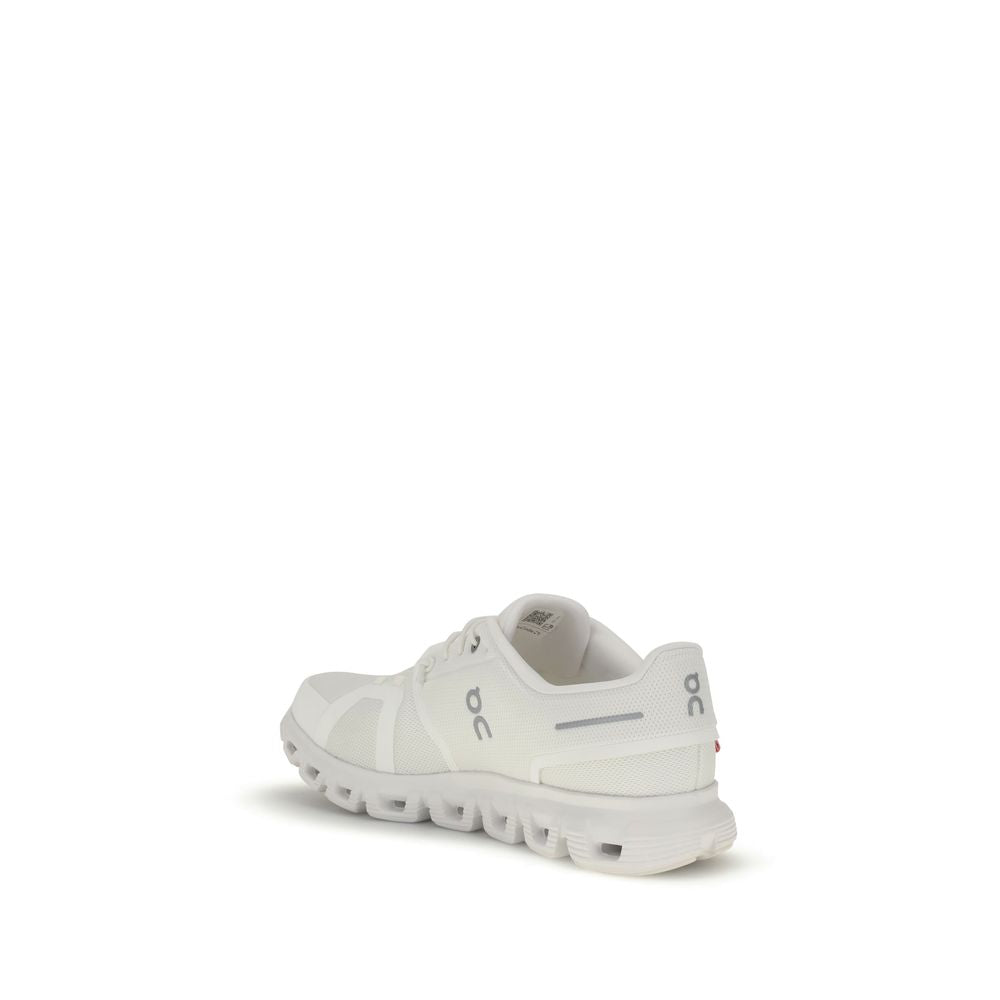 White Recycled Polyester Athletic Sneakers - ventzia