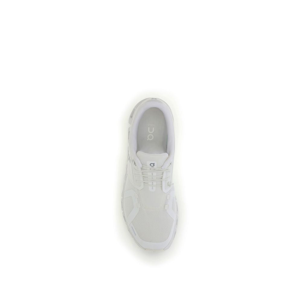 White Recycled Polyester Athletic Sneakers - ventzia