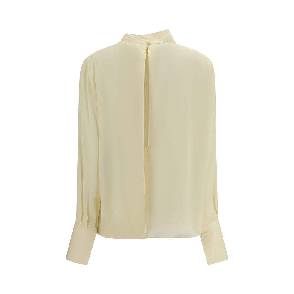 Cream Silk Blouse - ventzia