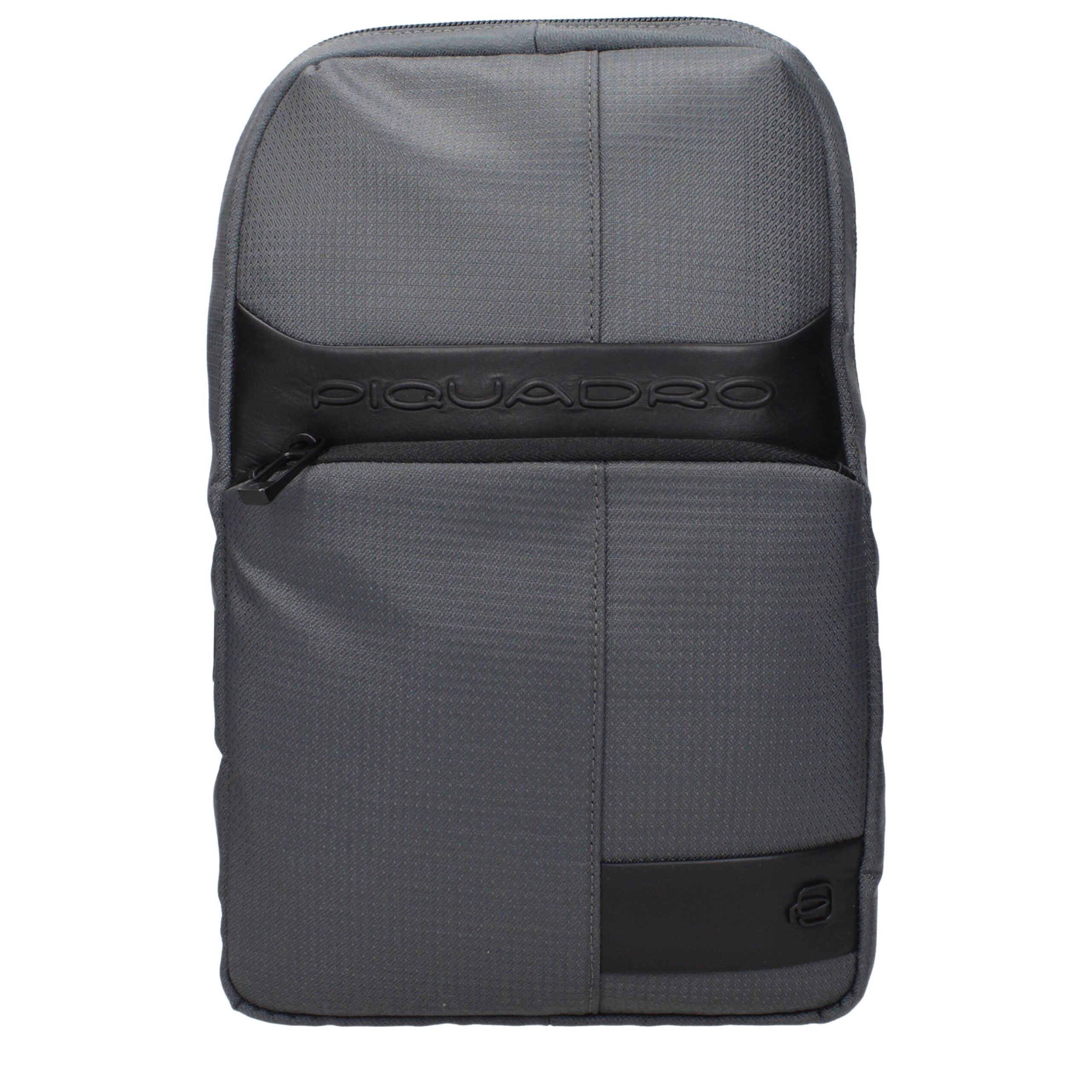 Gray Fabric Crossbody Bag - ventzia