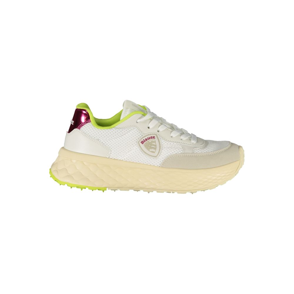 White Polyurethane Women Sneaker - ventzia