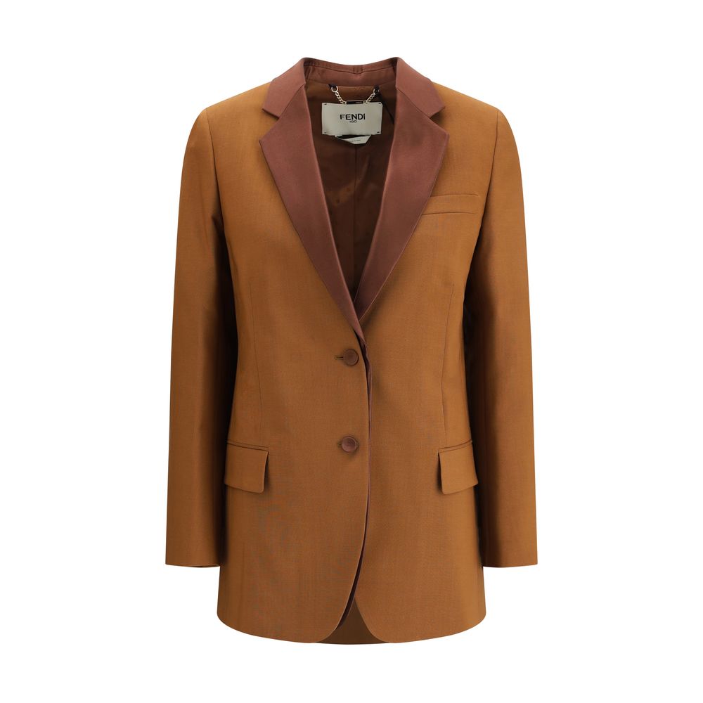Brown Wool Blazer - ventzia