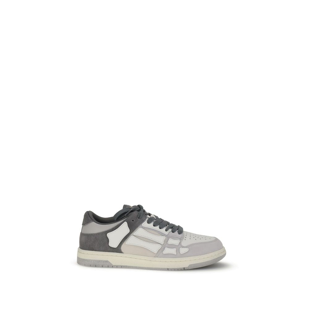 Gray Calf Leather Bos Taurus Low Top Sneakers - ventzia