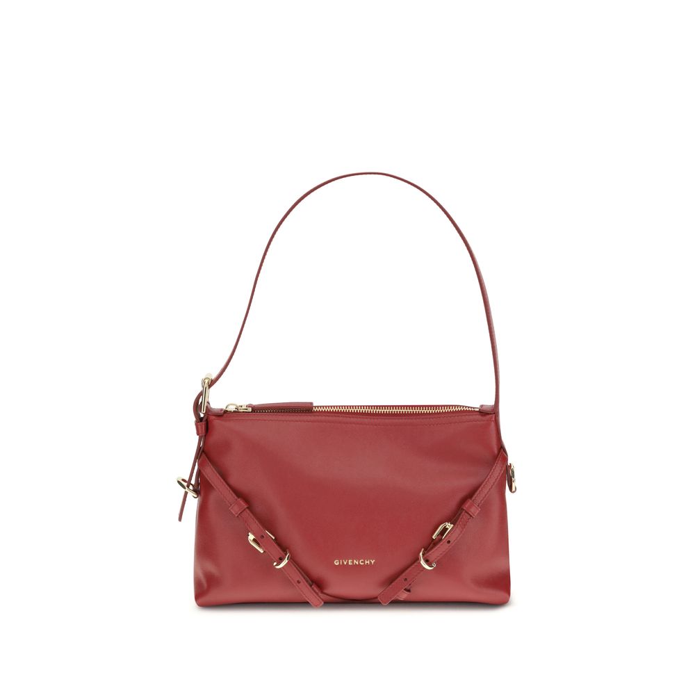 Red Calf Leather Bos Taurus Shoulder Bag - ventzia