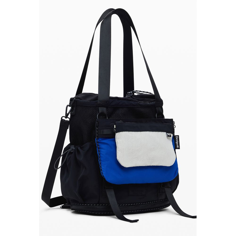 Black Polyester Women's Convertible Bag