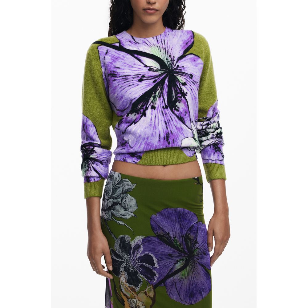 Verde Polyester Women Skirt with Elastic Waist - ventzia