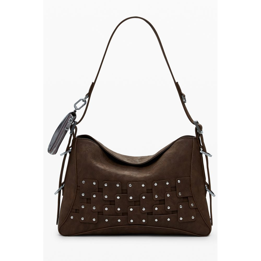 Marrone Poliuretano Women Handbag - ventzia
