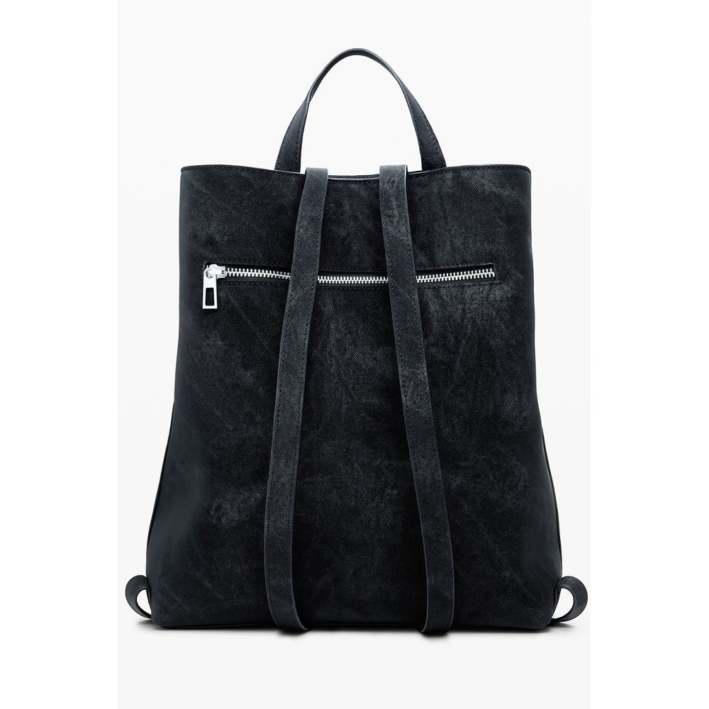 Black Polyethylene Women Backpack - ventzia