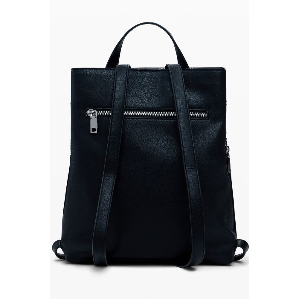 Black Polyethylene Women Backpack - ventzia