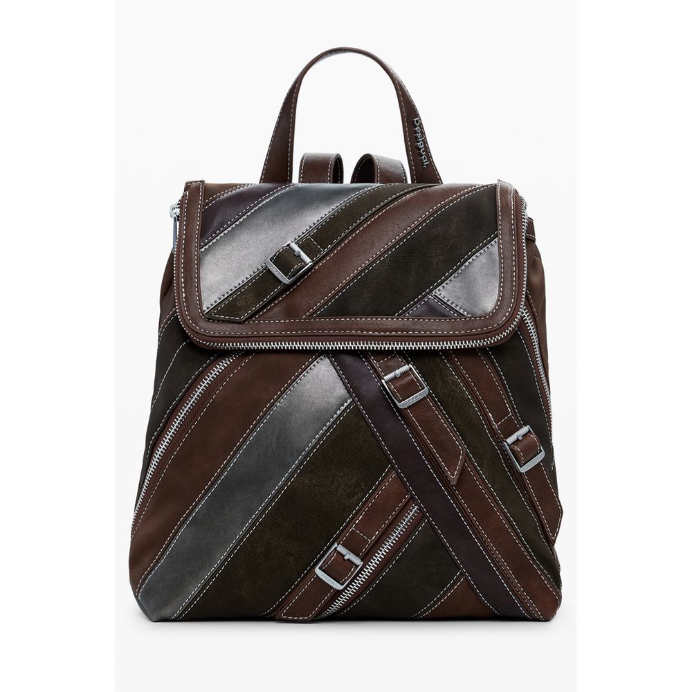 Marrone Poliuretano Women Backpack - ventzia