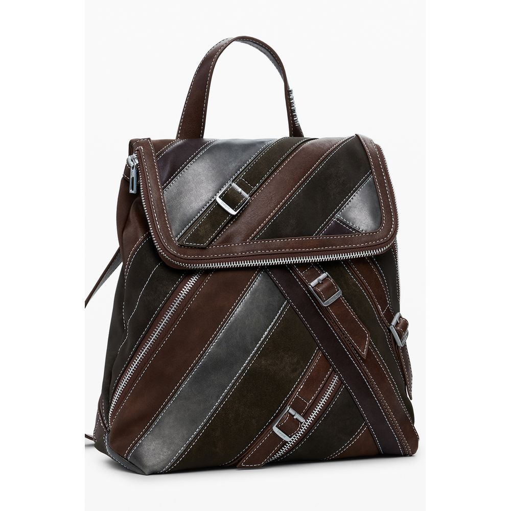 Marrone Poliuretano Women Backpack - ventzia