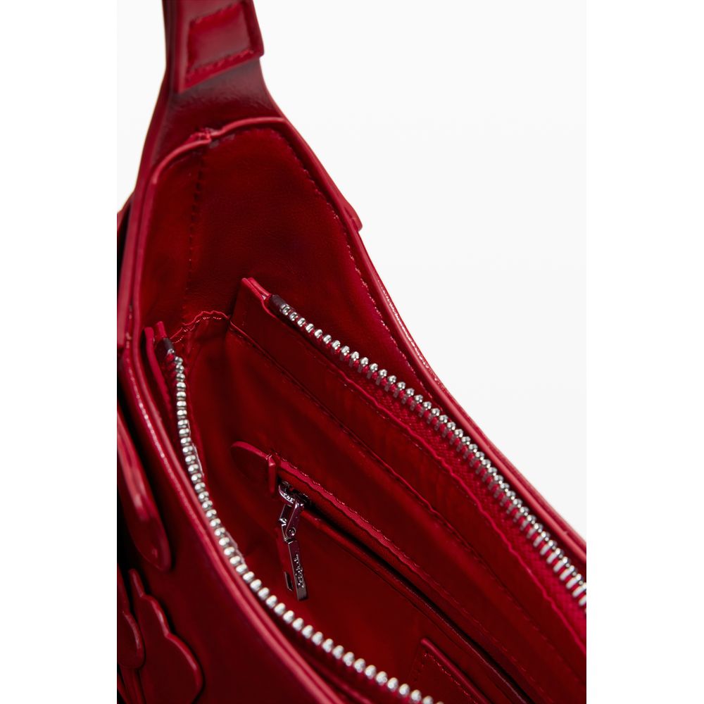 Red Polyethylene Women Handbag - ventzia