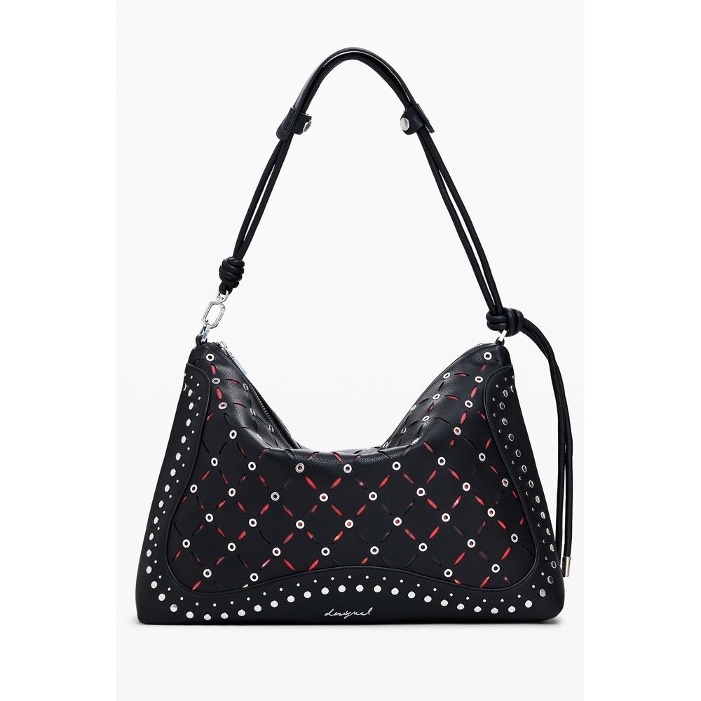 Black Polyurethane Women's Mini Bag - ventzia