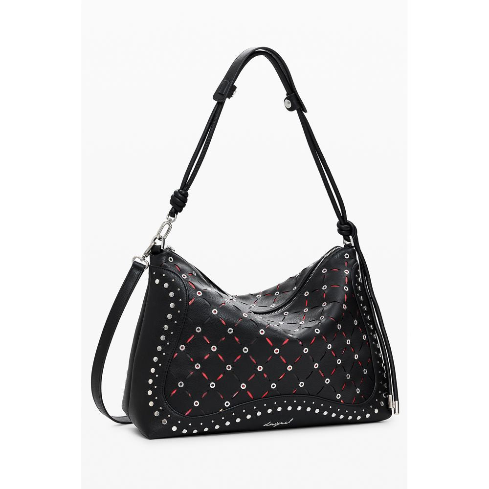 Black Polyurethane Women's Mini Bag - ventzia