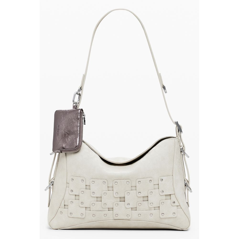 Beige Polyurethane Women's Bag - ventzia