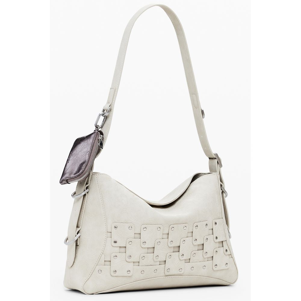 Beige Polyurethane Women's Bag - ventzia