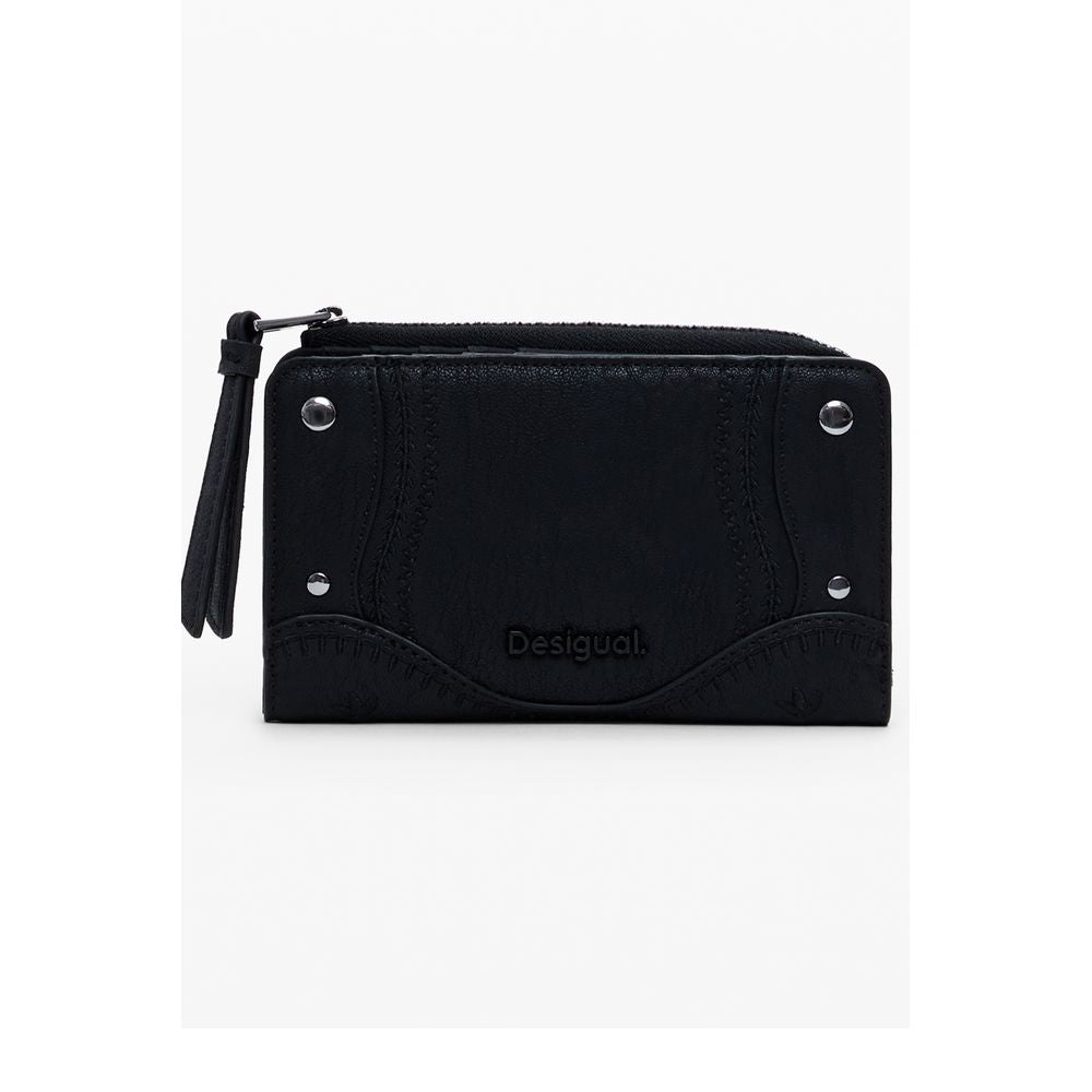 Nero Poliuretano Women Wallet - ventzia