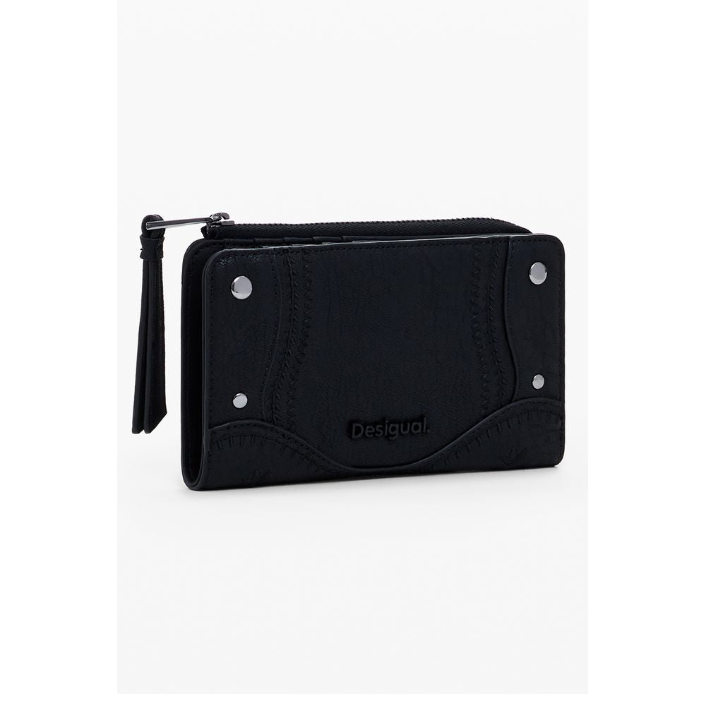 Nero Poliuretano Women Wallet - ventzia