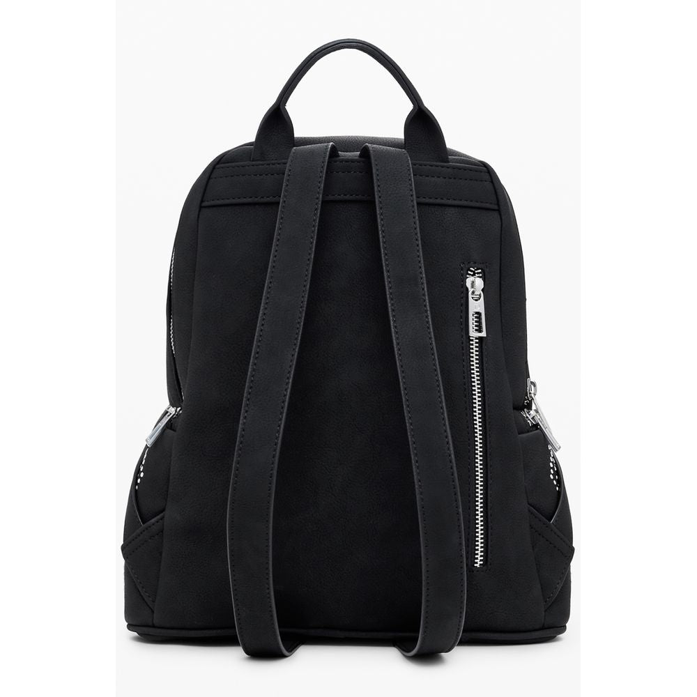Black Polyethylene Women Backpack - ventzia
