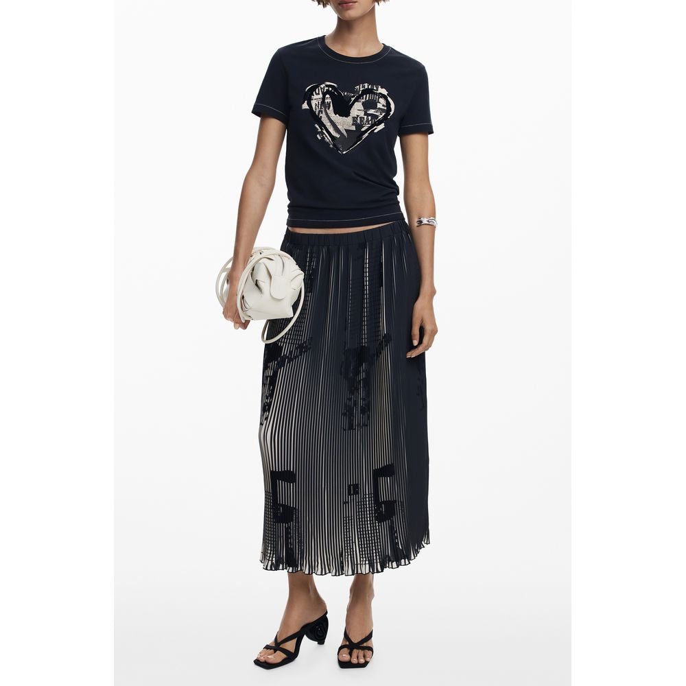 Black Polyester Women Skirt - ventzia