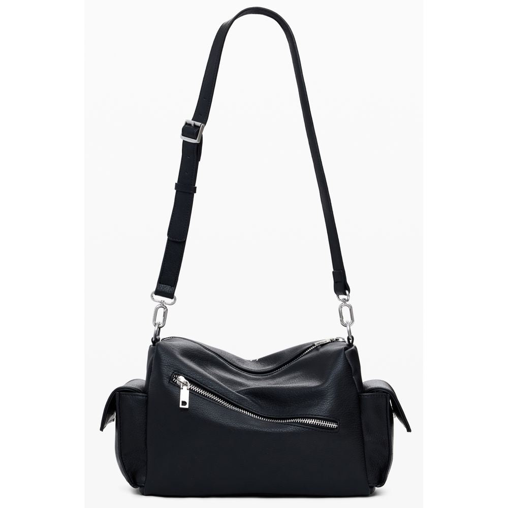 Black Polyethylene Women Handbag - ventzia