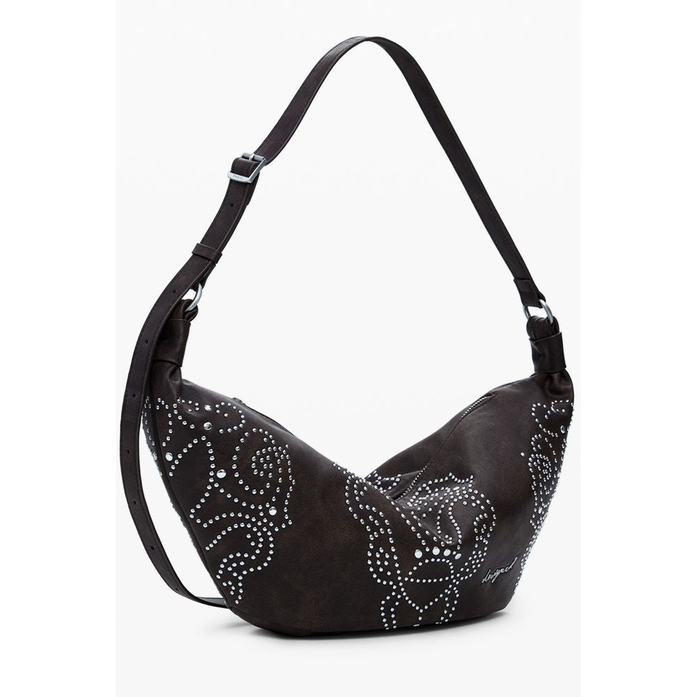 Brown Polyethylene Women Handbag - ventzia