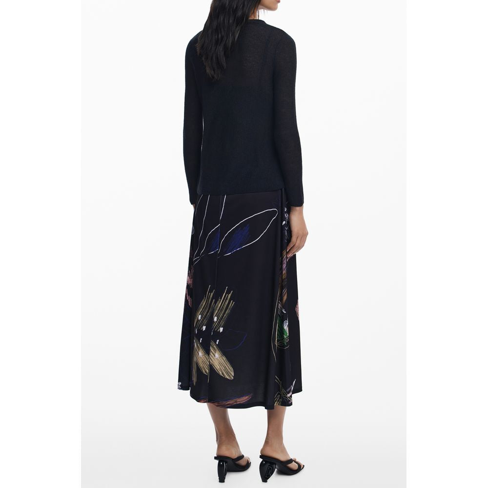 Black Polyester Women's Dress - ventzia